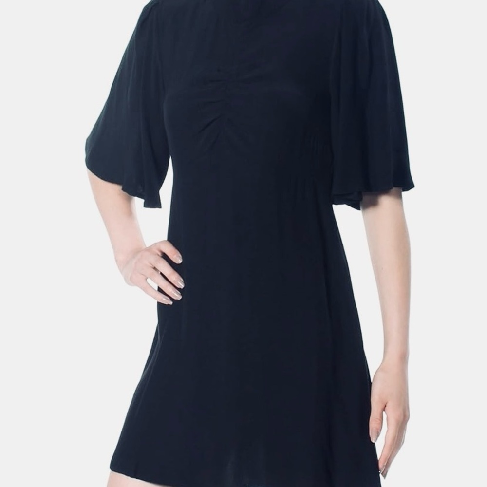 Free People Black Mini Mock Neck Dress - Picture 2 of 8